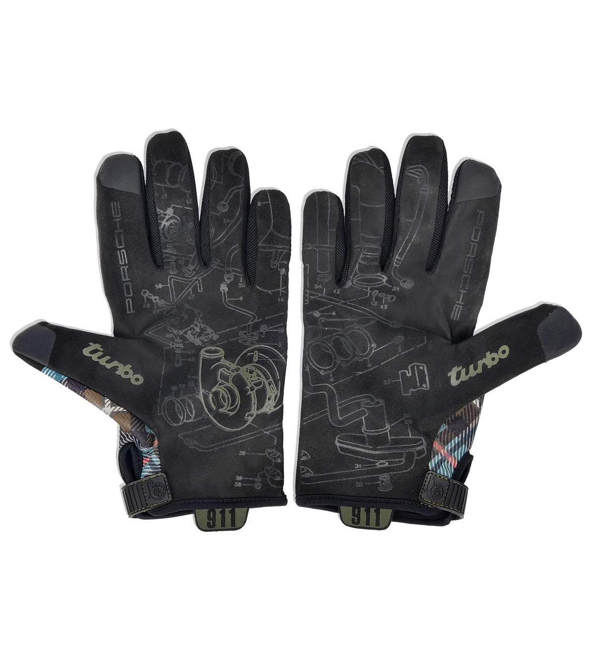 Porsche Design Value | Porsche Assembly Gloves in Dress Mackenzie Green Tartan