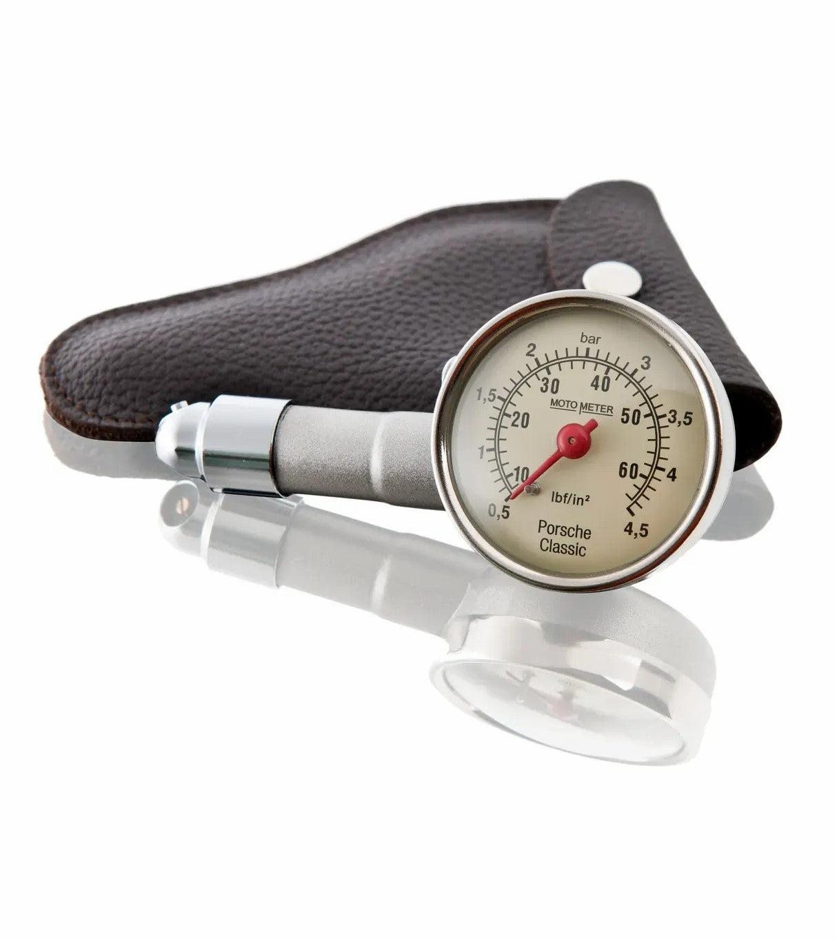 Porsche Design Latest | Porsche Classic Tire Pressure Gauge with Leather Case