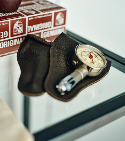 Porsche Design Latest | Porsche Classic Tire Pressure Gauge with Leather Case