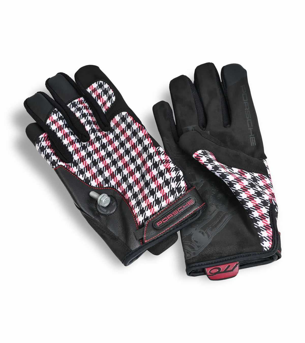 Porsche Design Smart Buy | Porsche Classic Assembly Gloves in Red Pepita