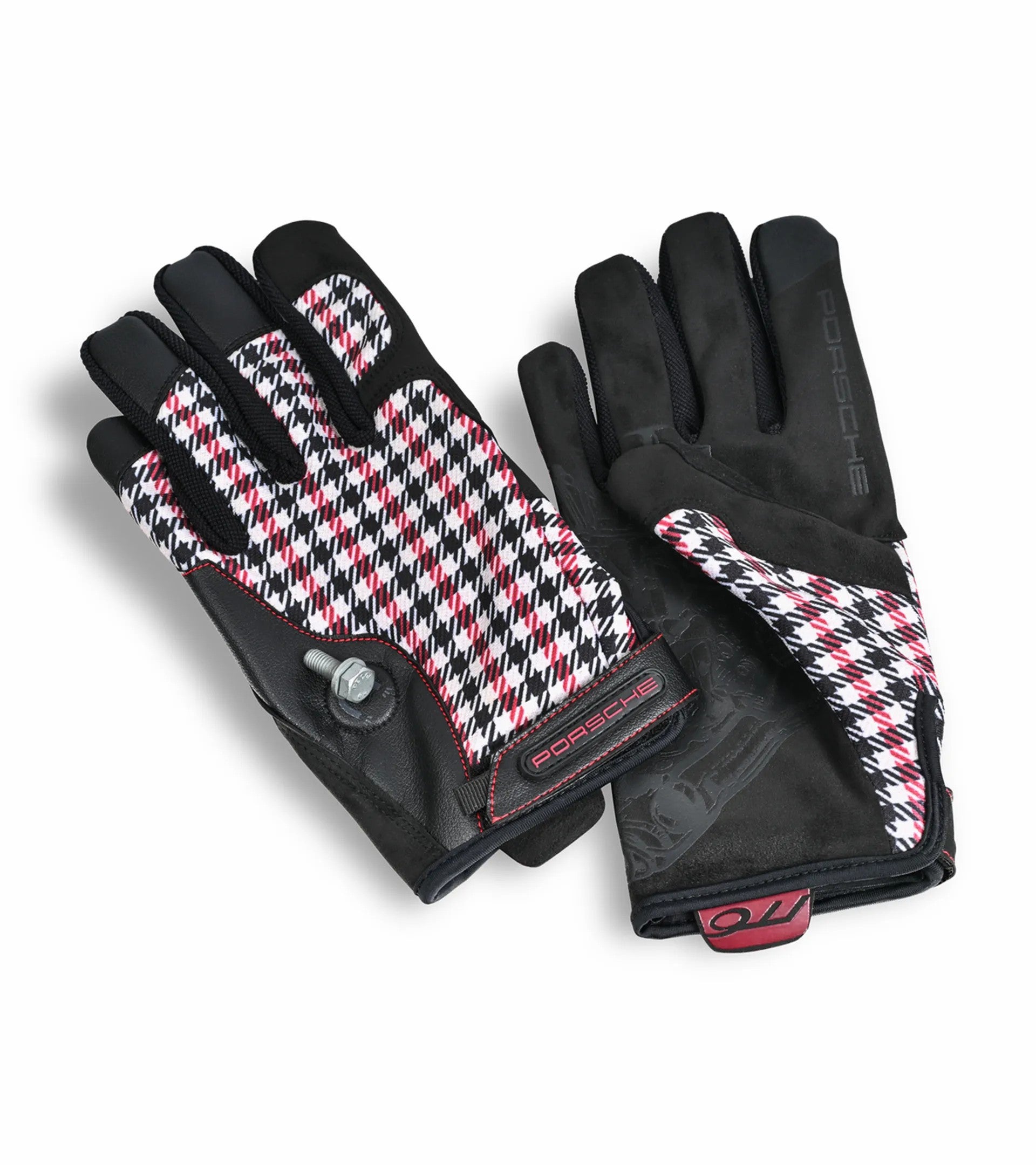 Porsche Design Smart Buy | Porsche Classic Assembly Gloves in Red Pepita
