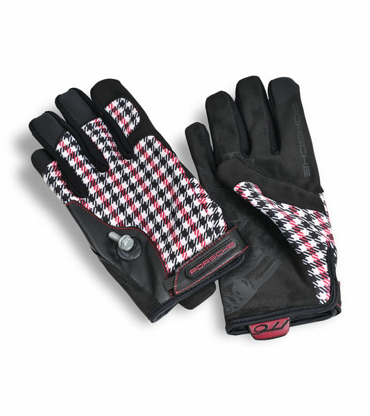 Porsche Design Smart Buy | Porsche Classic Assembly Gloves in Red Pepita