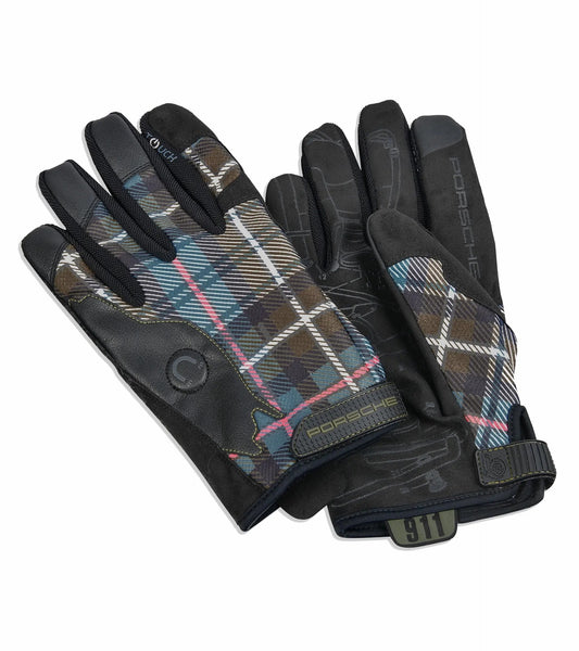 Porsche Design Value | Porsche Assembly Gloves in Dress Mackenzie Green Tartan