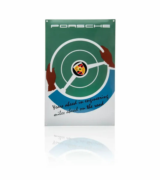 Porsche Design Customer Favorite | Porsche Classic Enamel Sign – 'Years Ahead in Engineering'