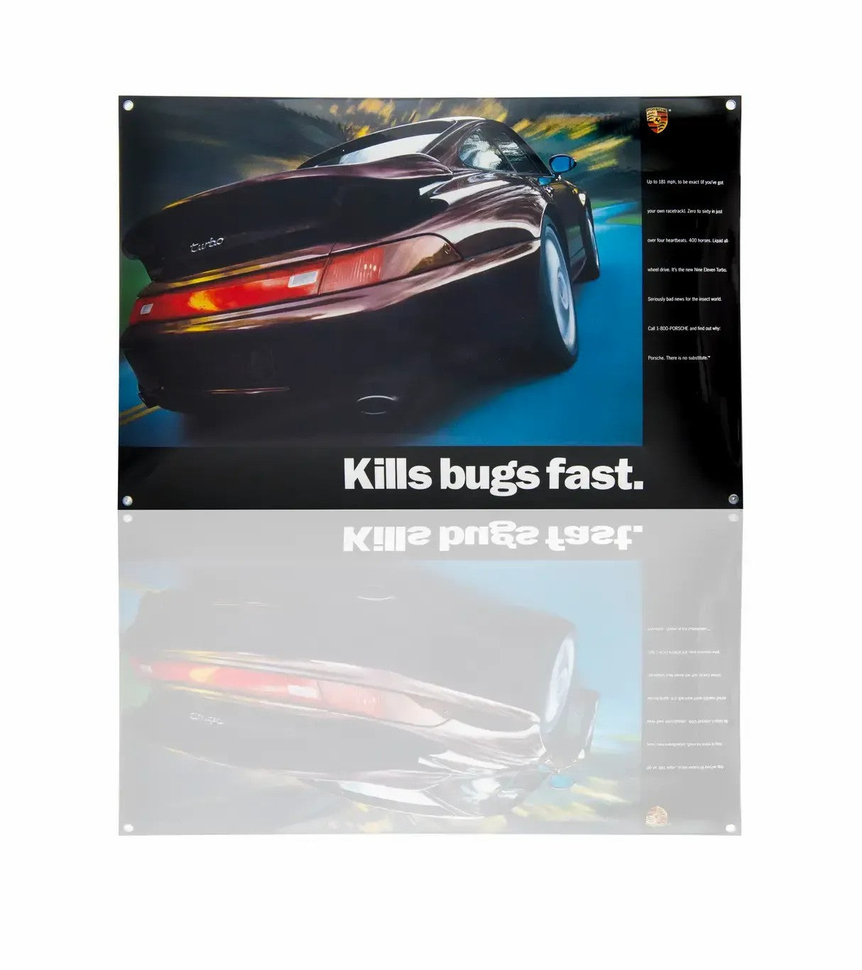 Porsche Design Top Pick | Porsche Classic 993 Turbo Enamel Sign – 'Kills bugs fast'