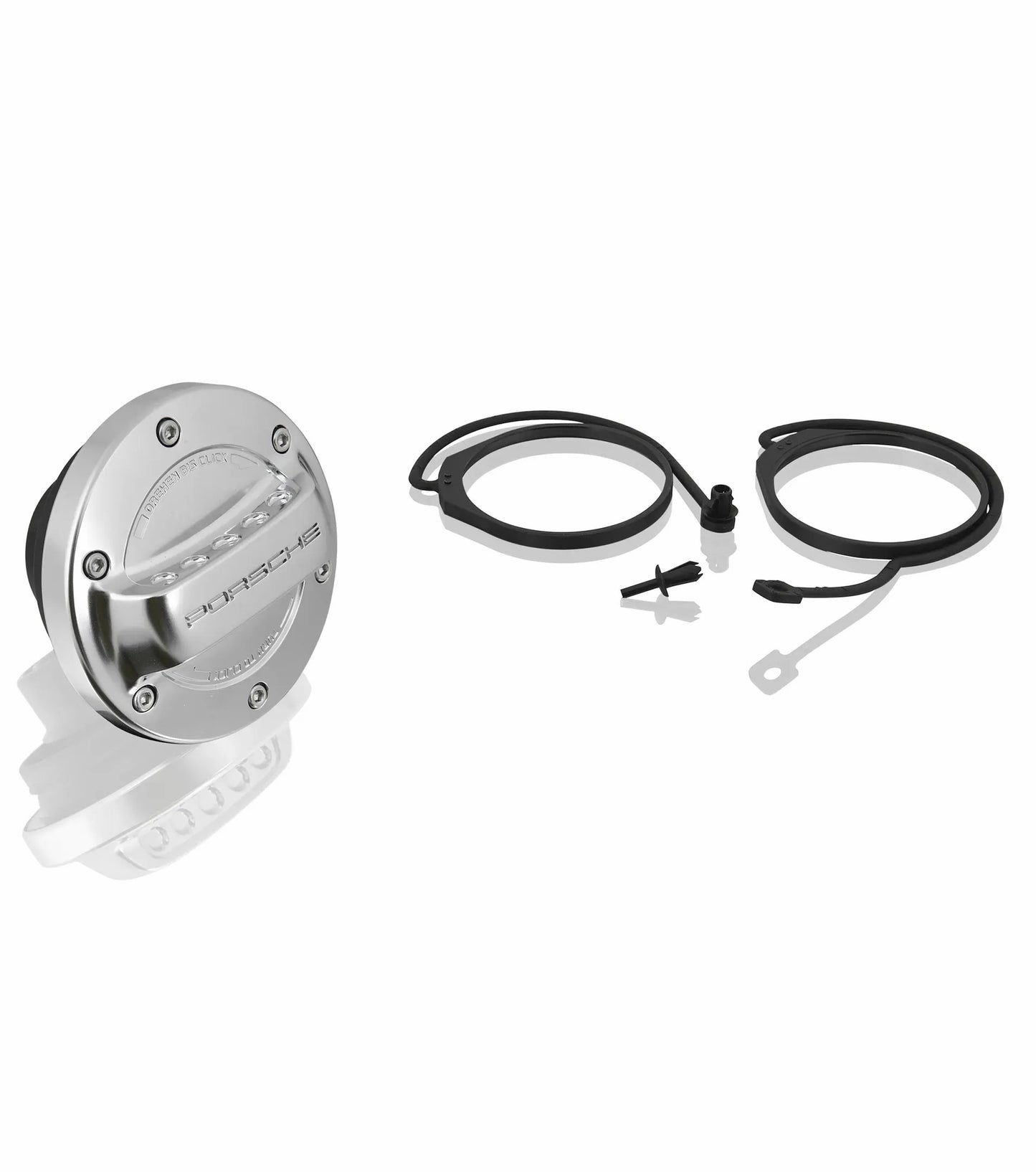 Porsche Design Top Pick | Porsche Fuel Tank Cap in Aluminium Look for 911, Boxster, Cayman and Cayenne