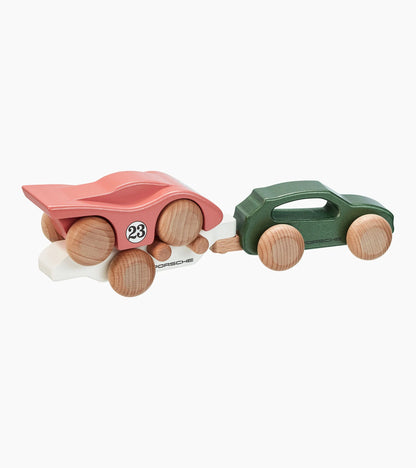 Porsche Design Quality | Macan wooden car with 917 trailer