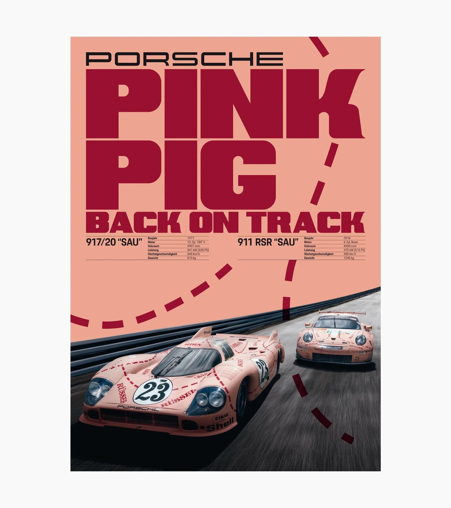 Porsche Design Top Pick | Poster set – 917 Pink Pig