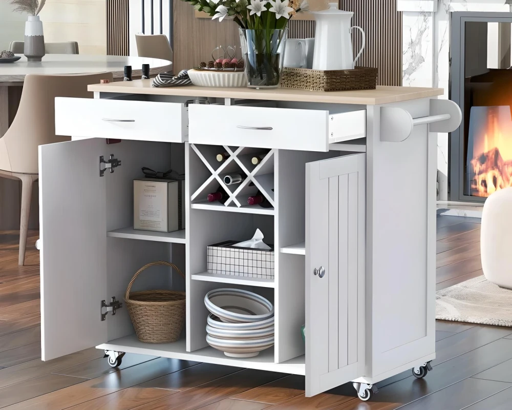 kitchen island cart with storage