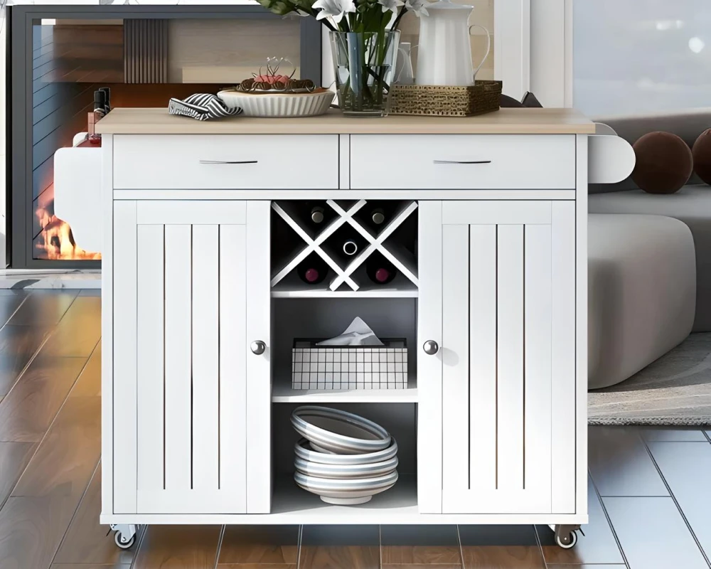 kitchen island cart with storage