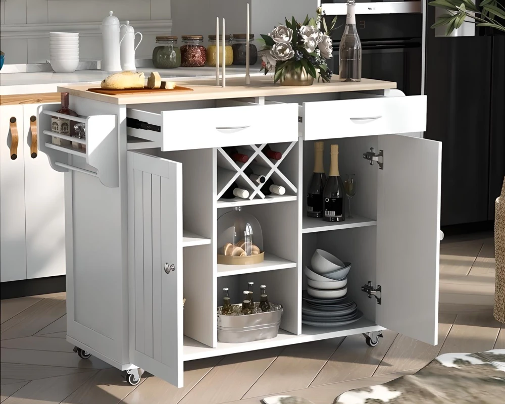 kitchen cabinet with wheels