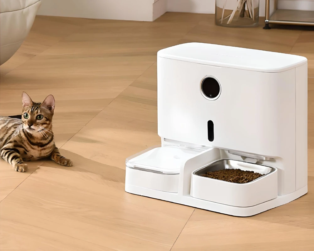 automatic pet feeder for two cats